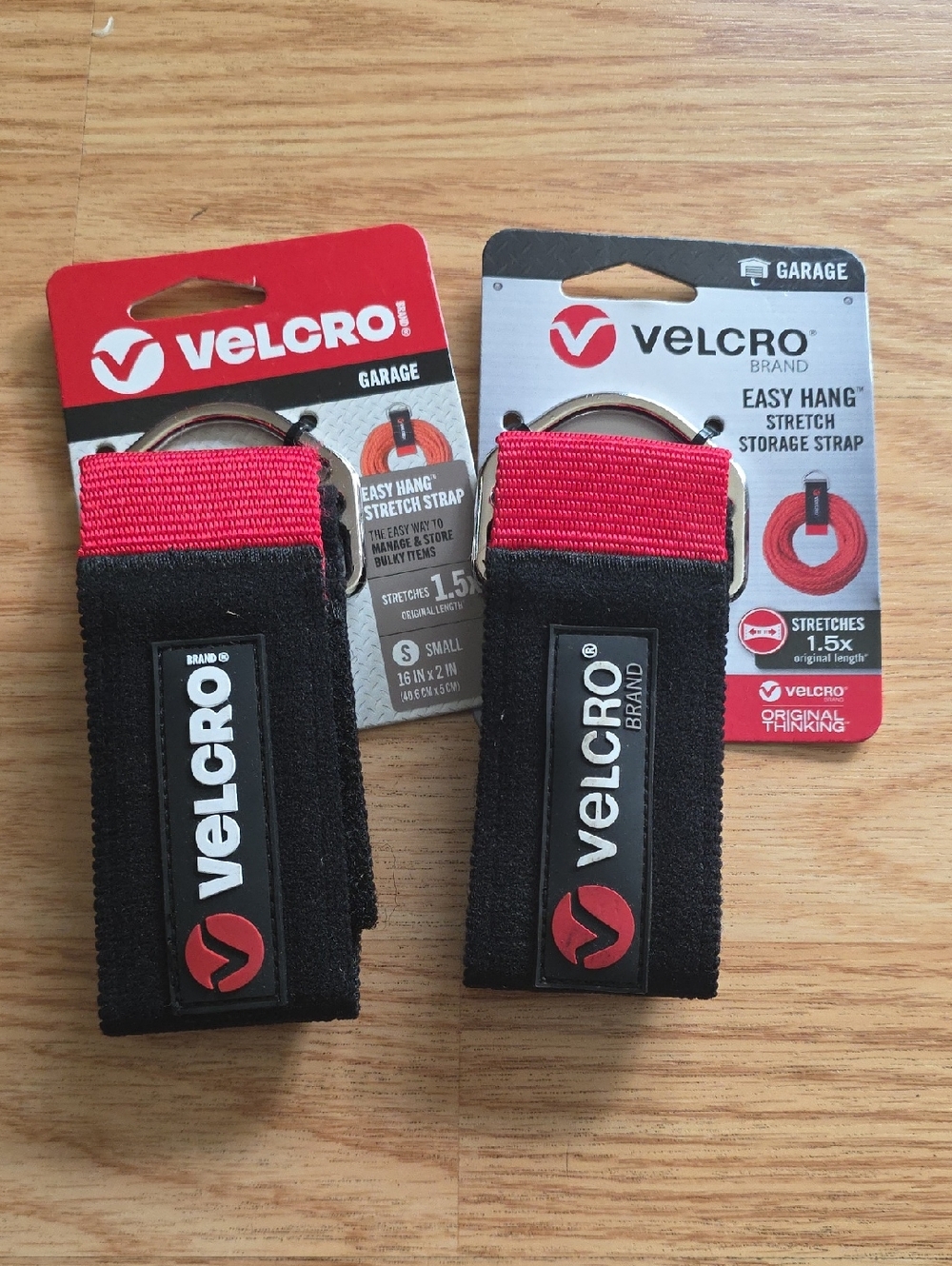 Velcro 16 in. x 2 in. Stretch Storage Strap with Hook and Loop, Small Black